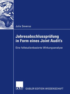 cover image of Jahresabschlussprüfung in Form eines Joint Audit's